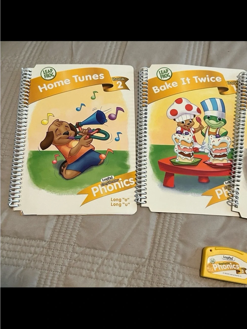 LEAP FROG Easy Reader Phonics 4 Book Set and Cartridge GREAT Condition RARE